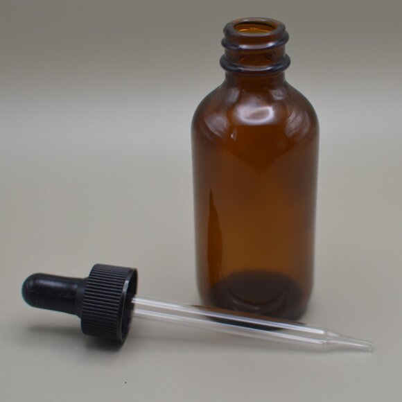2 oz Dropper Bottles in Brown Glass (13 bottles with dropper lid) - Picture 3 of 3